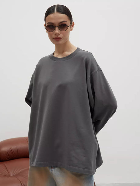 Liber Autumn Women's Solid Color Hood T-shirts