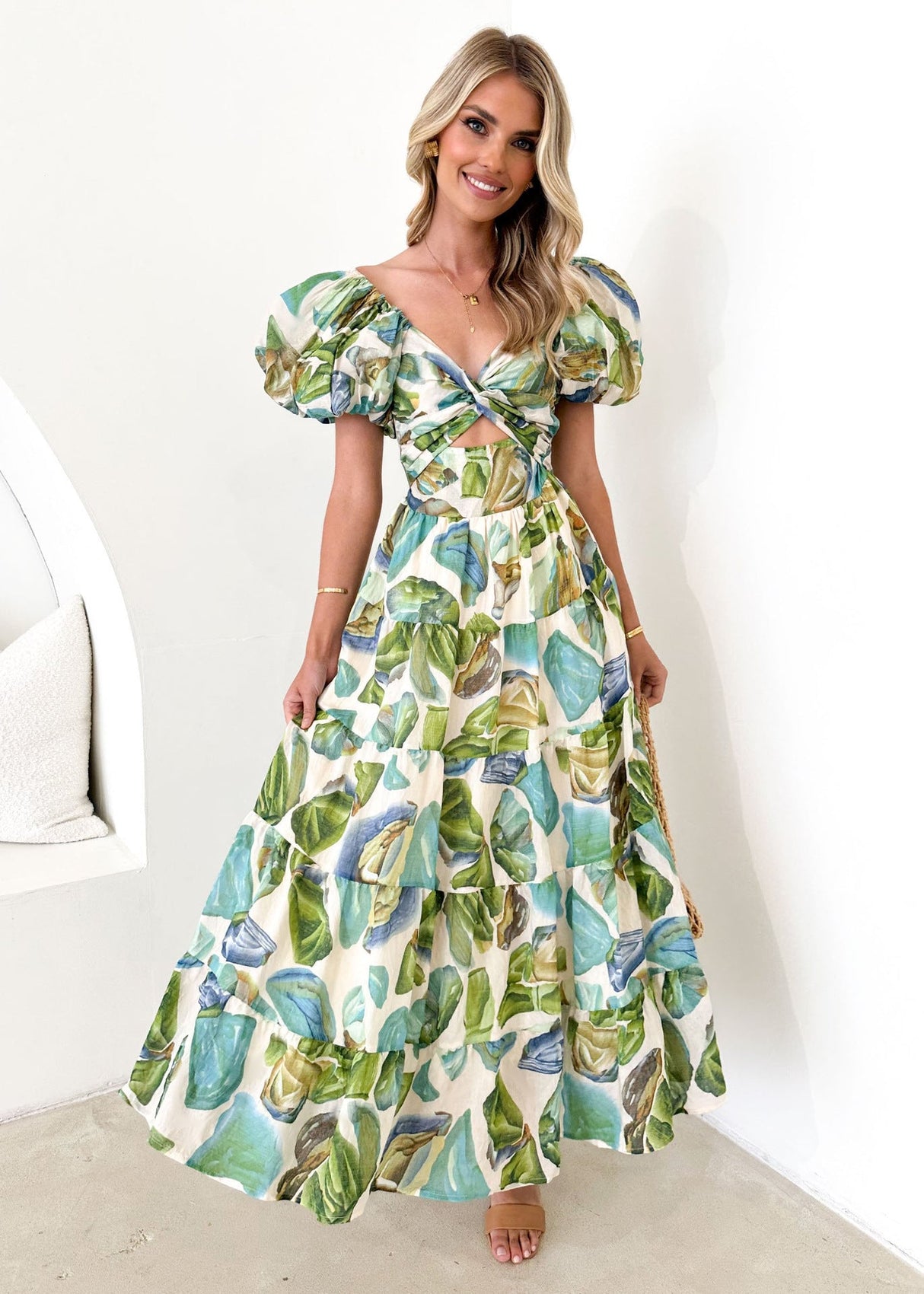 Liber SS Women's Solid Color Maxi Dress