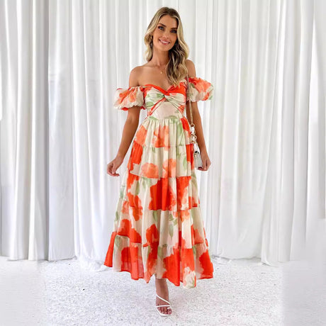 Liber SS Women's Solid Color Maxi Dress
