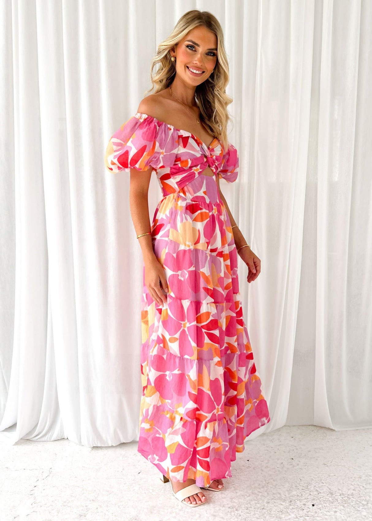 Liber SS Women's Solid Color Maxi Dress