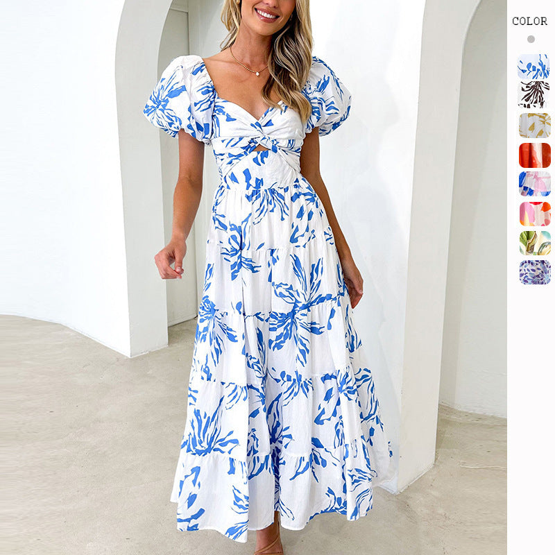 Liber SS Women's Solid Color Maxi Dress