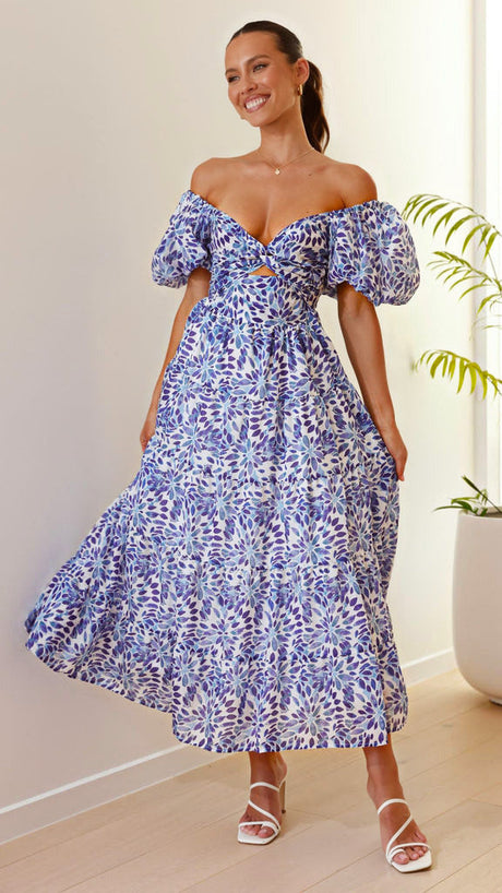 Liber SS Women's Solid Color Maxi Dress