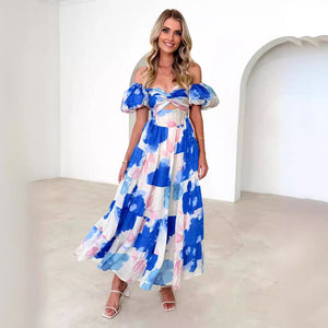 Liber SS Women's Solid Color Maxi Dress