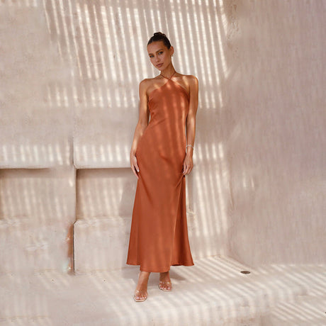 Liber SS Women's Solid Color Maxi Dress