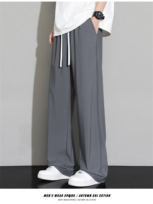 Liber Summer Men's Solid Color Basic Pants