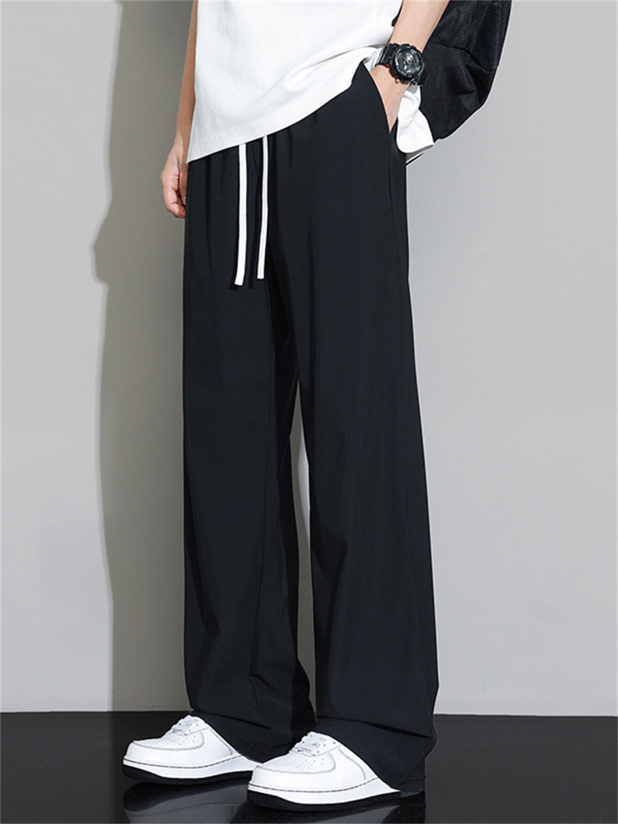 Liber Summer Men's Solid Color Basic Pants
