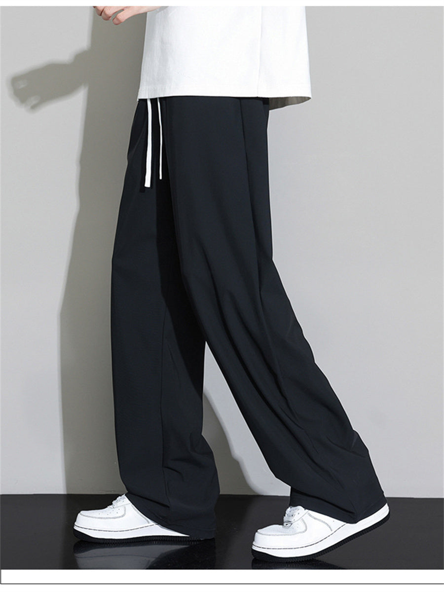 Liber Summer Men's Solid Color Basic Pants