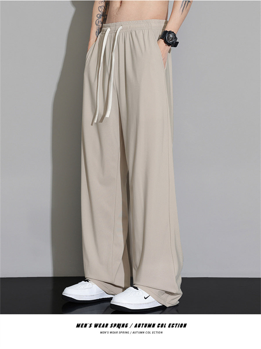 Liber Summer Men's Solid Color Basic Pants