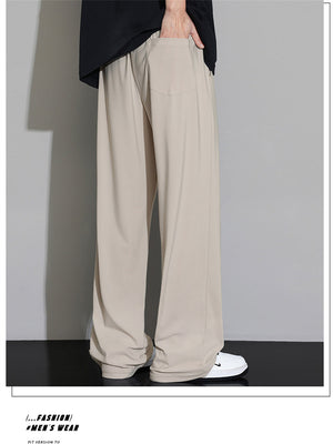 Liber Summer Men's Solid Color Basic Pants