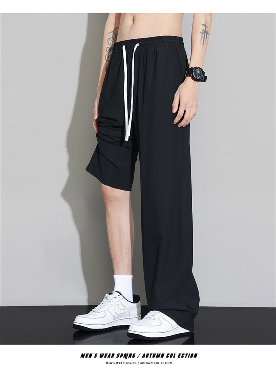Liber Summer Men's Solid Color Basic Pants