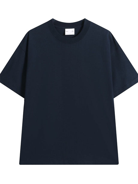 Liber Summer Men's Knitted sleeves Solid Color T-shirts