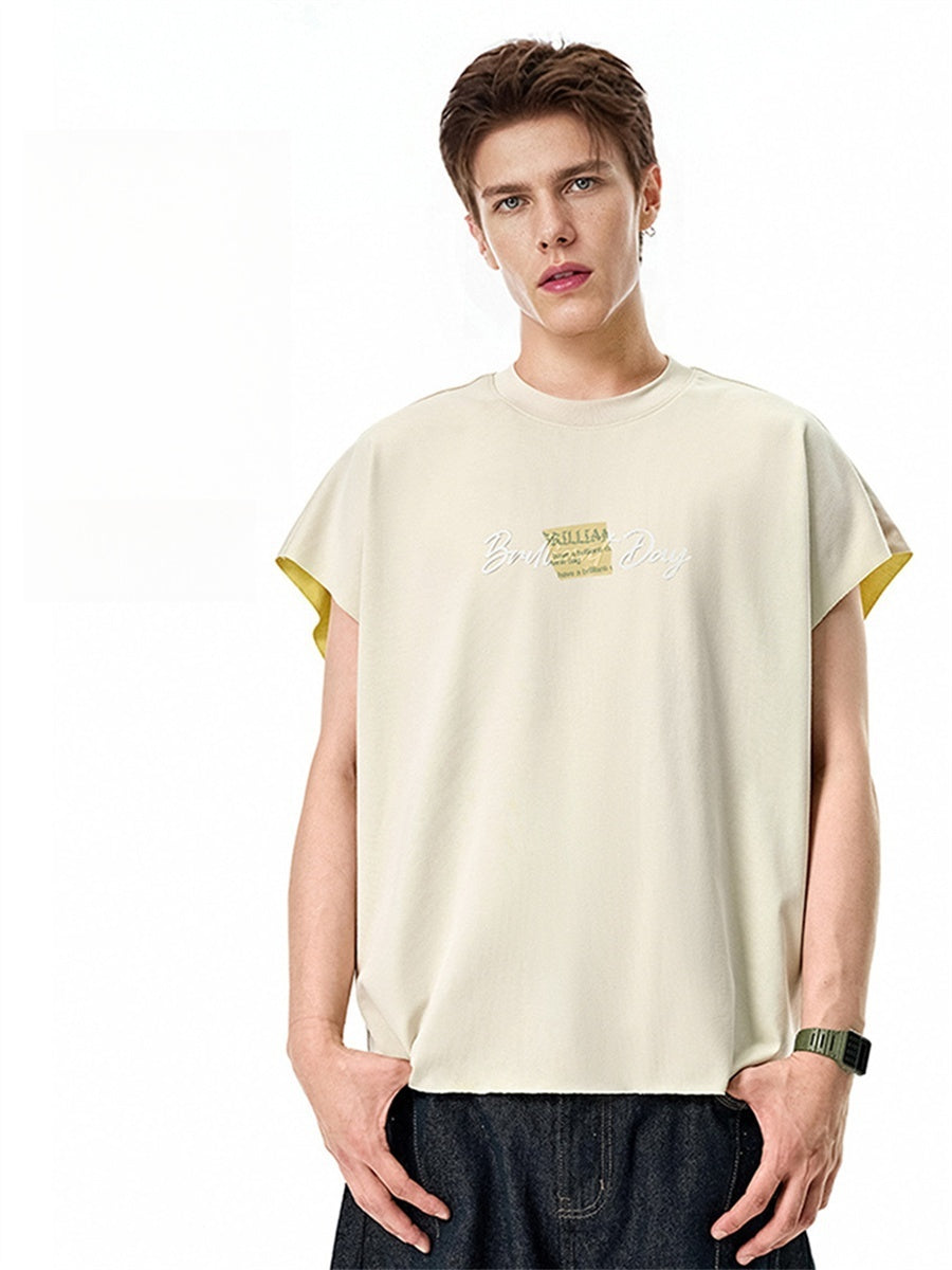 Liber Summer Men's None Solid Color T-shirts