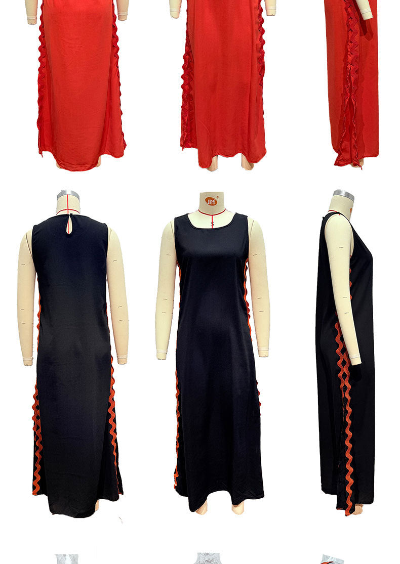 Liber SS Women's Solid Color Maxi Dress
