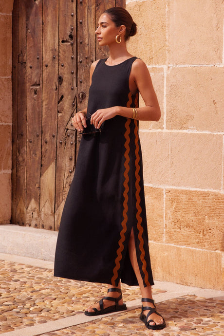 Liber SS Women's Solid Color Maxi Dress