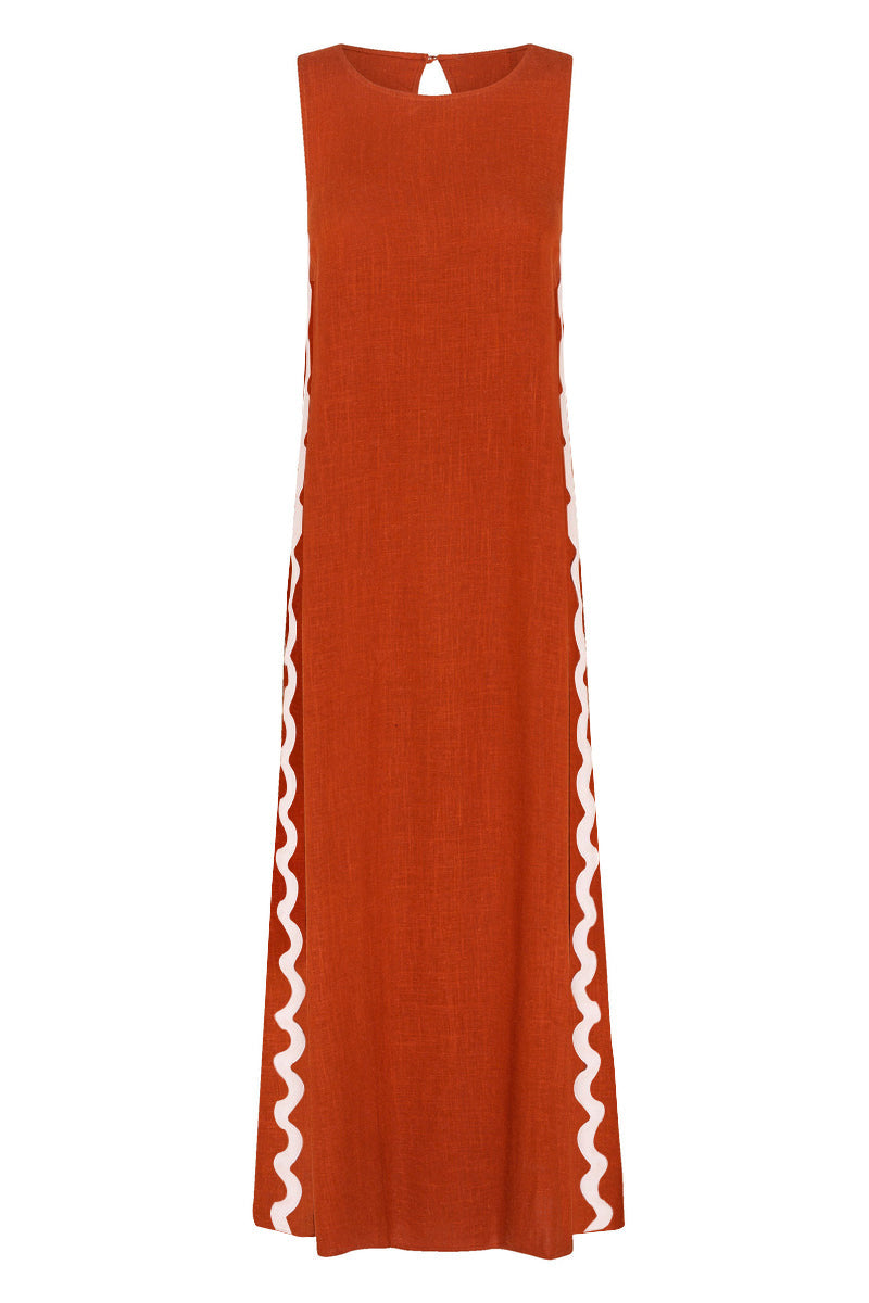 Liber SS Women's Solid Color Maxi Dress