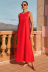 Liber SS Women's Solid Color Maxi Dress