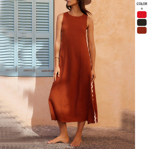 Liber SS Women's Solid Color Maxi Dress