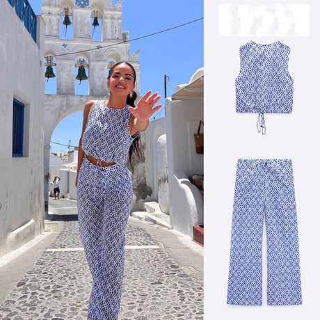 Liber SS Women's Plaid Two-Piece Suit
