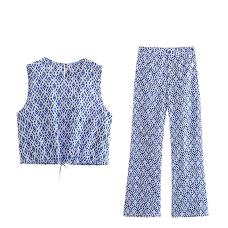 Liber SS Women's Plaid Two-Piece Suit