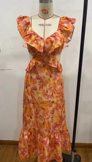 Liber SS Women's Floral Maxi Dress