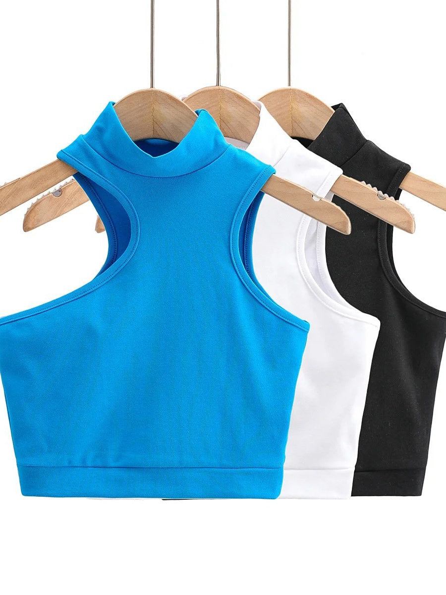 Liber Spring Women's Navel Solid Color T-shirts