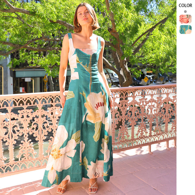 Liber SS Women's Solid Color Maxi Dress