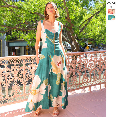 Liber SS Women's Solid Color Maxi Dress