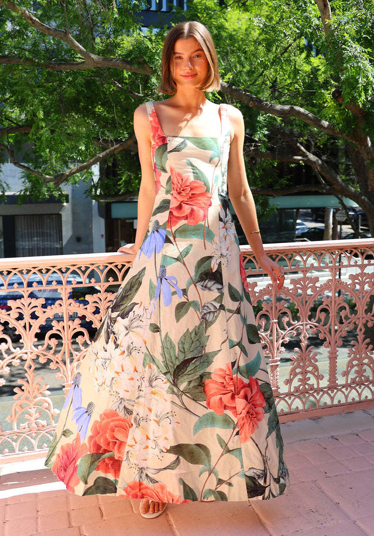 Liber SS Women's Solid Color Maxi Dress