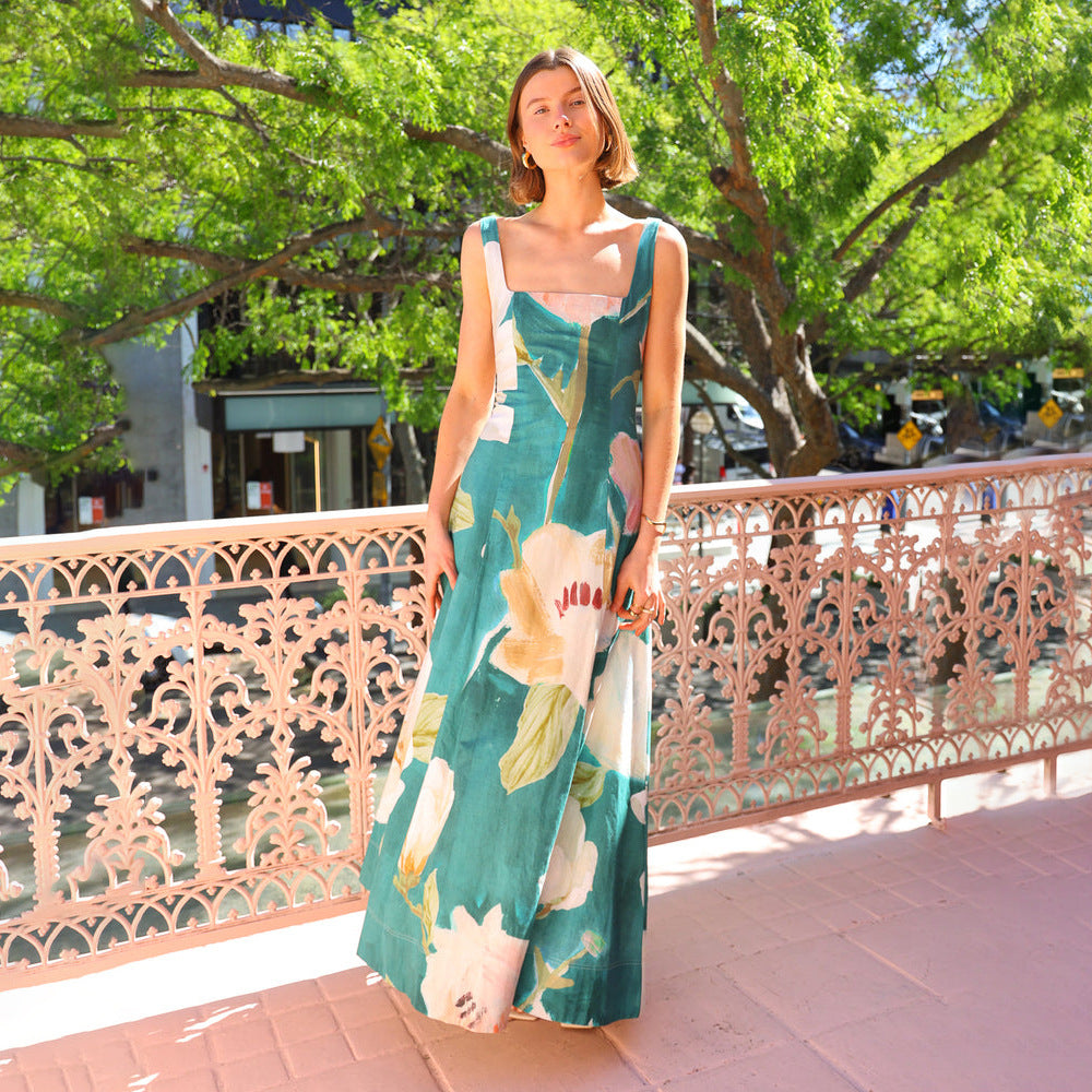 Liber SS Women's Solid Color Maxi Dress
