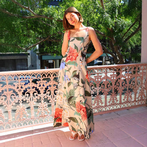 Liber SS Women's Solid Color Maxi Dress