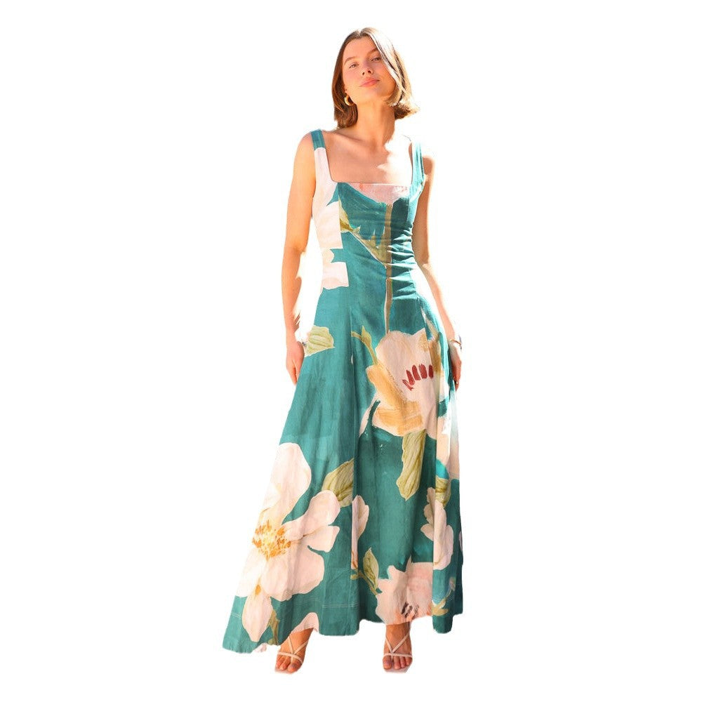 Liber SS Women's Solid Color Maxi Dress
