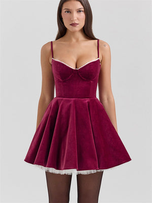 Liber Summer Women's Backless Solid Color Mini&Short Dresses