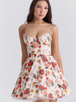 Liber Summer Women's Backless Solid Color Mini&Short Dresses