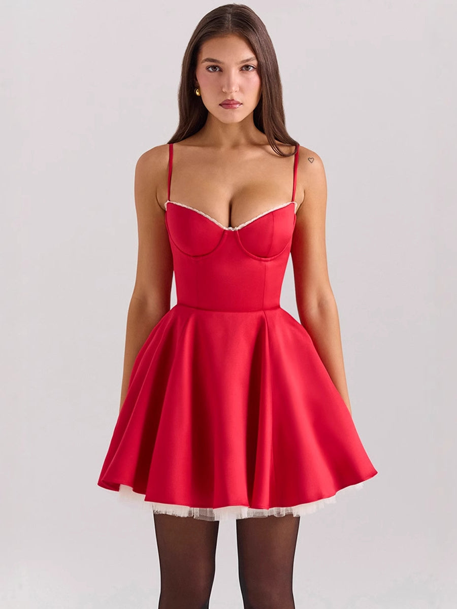 Liber Summer Women's Backless Solid Color Mini&Short Dresses