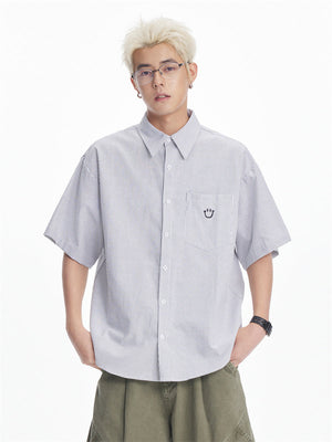 Liber SS Men's Embroidered Shirt