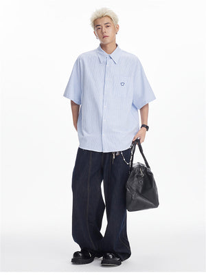 Liber SS Men's Embroidered Shirt