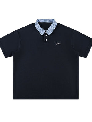 Liber SS Men's Plaid Polo Shirt