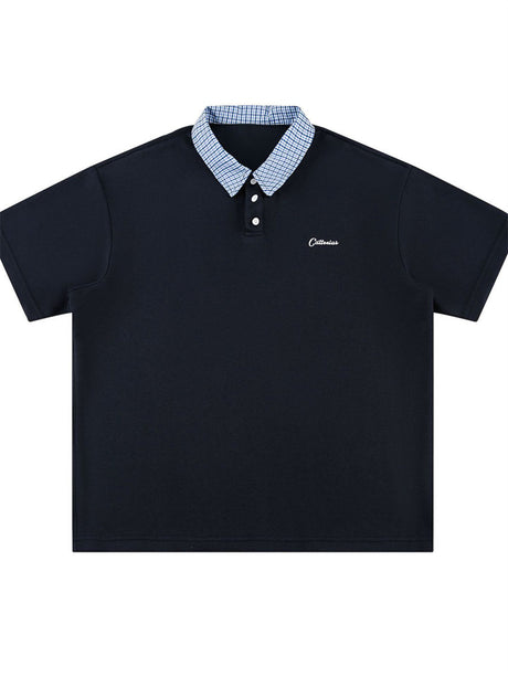 Liber SS Men's Plaid Polo Shirt