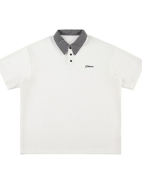 Liber SS Men's Plaid Polo Shirt