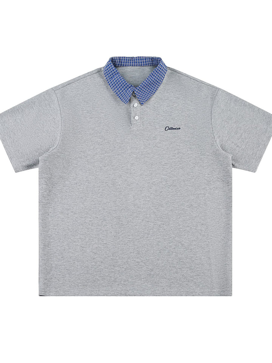 Liber SS Men's Plaid Polo Shirt