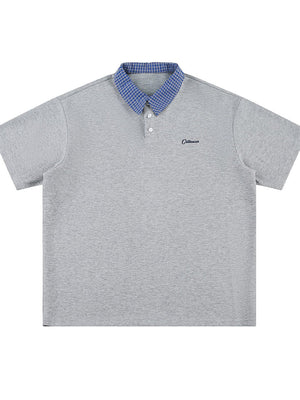 Liber SS Men's Plaid Polo Shirt