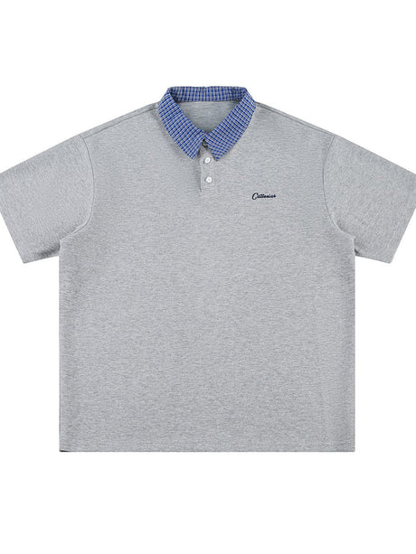 Liber SS Men's Plaid Polo Shirt