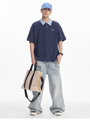 Liber SS Men's Plaid Polo Shirt