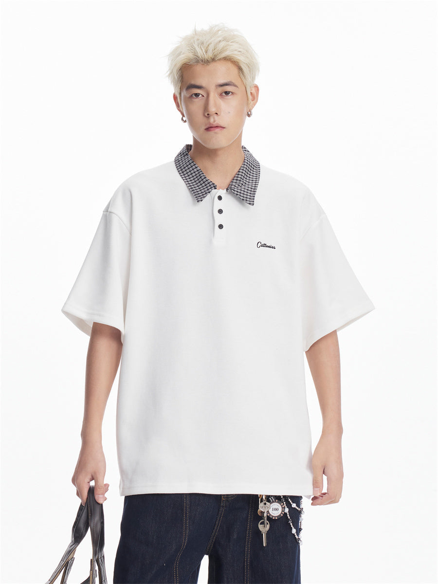 Liber SS Men's Plaid Polo Shirt