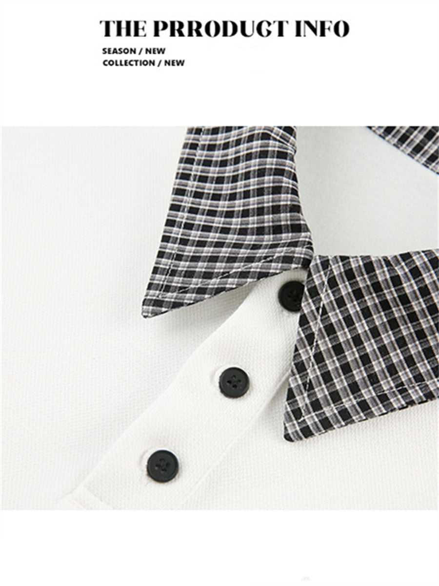 Liber SS Men's Plaid Polo Shirt