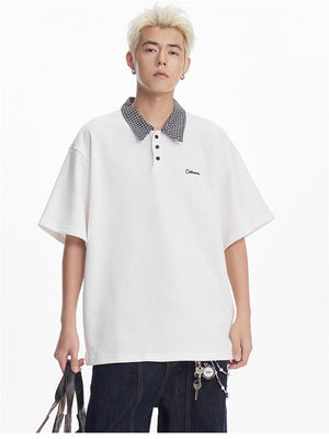 Liber SS Men's Plaid Polo Shirt