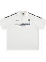Liber SS Men's Color Stitching American Retro Print Polo Shirt
