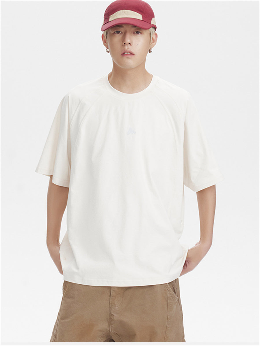 Liber SS Men's Lettering Embroidered T-shirt