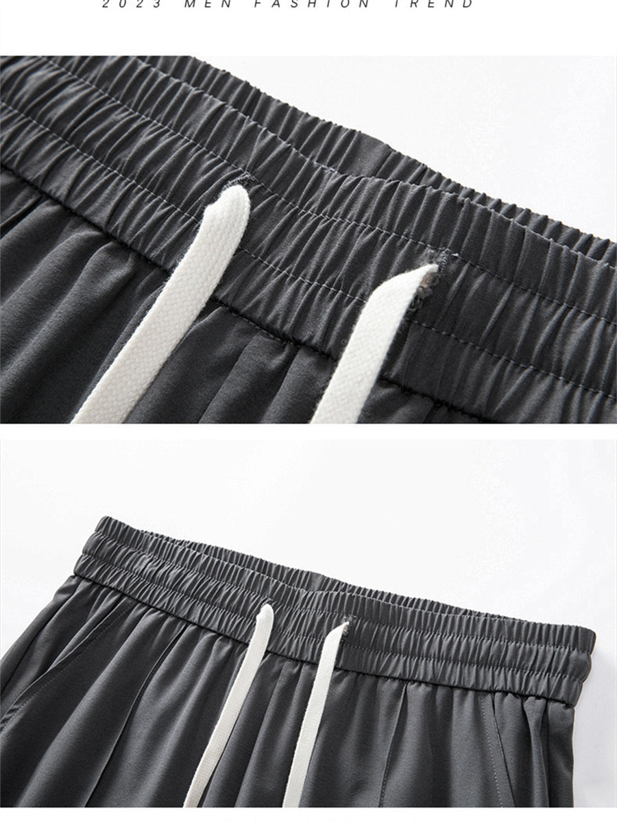 Liber Summer Men's Ming line Solid Color Basic Pants