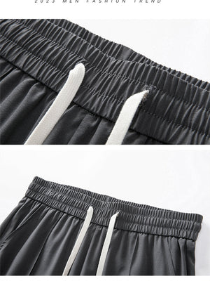 Liber Summer Men's Ming line Solid Color Basic Pants